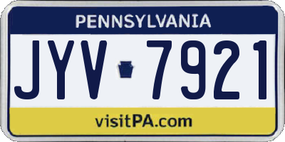 PA license plate JYV7921