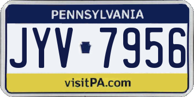 PA license plate JYV7956