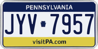 PA license plate JYV7957