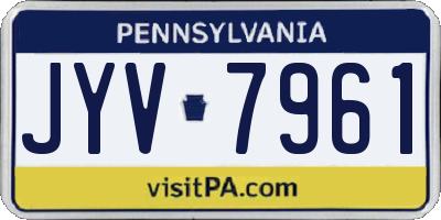 PA license plate JYV7961