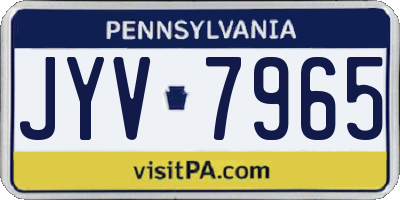 PA license plate JYV7965