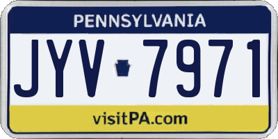 PA license plate JYV7971