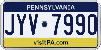 PA license plate JYV7990