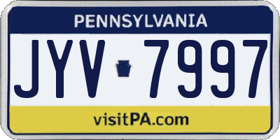 PA license plate JYV7997