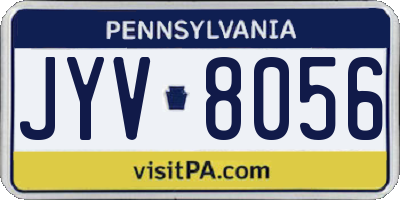 PA license plate JYV8056