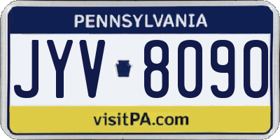 PA license plate JYV8090