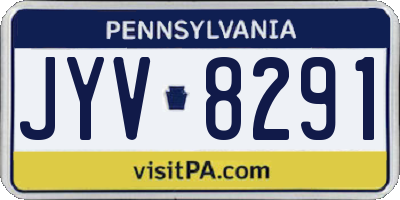 PA license plate JYV8291