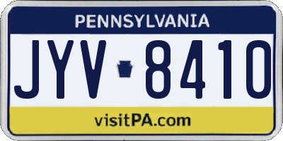 PA license plate JYV8410