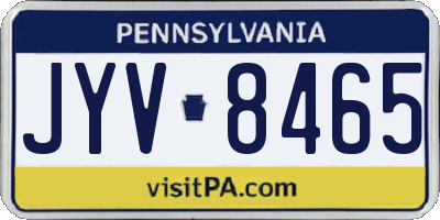 PA license plate JYV8465