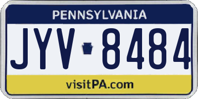 PA license plate JYV8484
