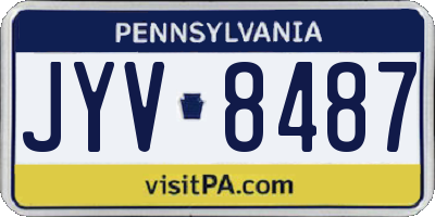 PA license plate JYV8487
