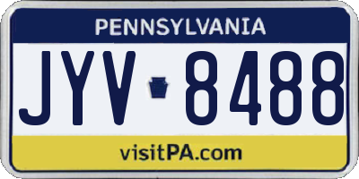 PA license plate JYV8488