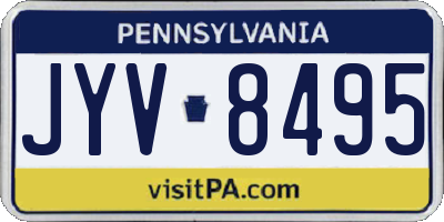 PA license plate JYV8495