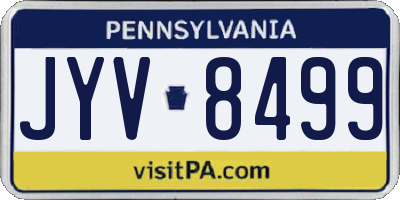 PA license plate JYV8499