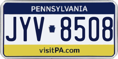 PA license plate JYV8508