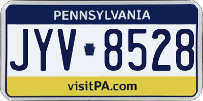 PA license plate JYV8528