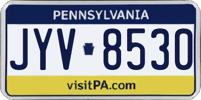 PA license plate JYV8530