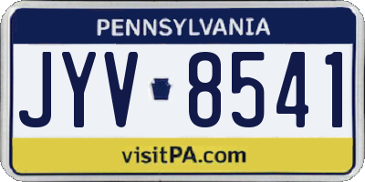 PA license plate JYV8541