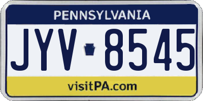 PA license plate JYV8545
