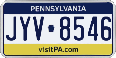 PA license plate JYV8546