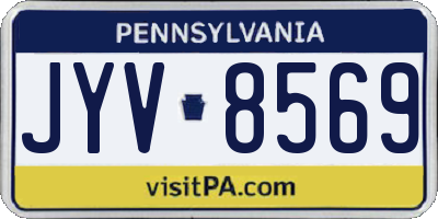 PA license plate JYV8569