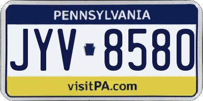 PA license plate JYV8580