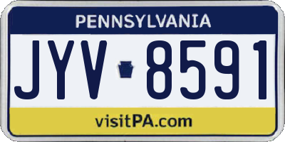PA license plate JYV8591