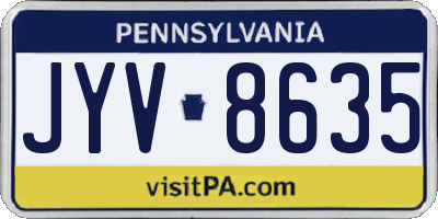 PA license plate JYV8635