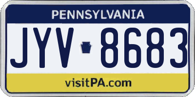 PA license plate JYV8683
