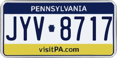 PA license plate JYV8717
