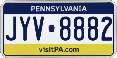 PA license plate JYV8882