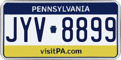 PA license plate JYV8899