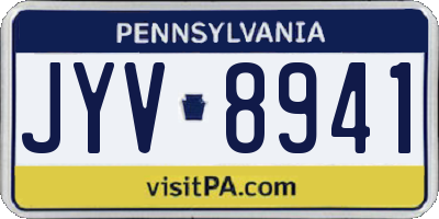 PA license plate JYV8941