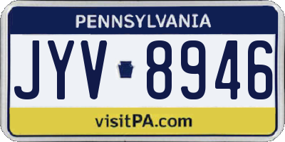 PA license plate JYV8946
