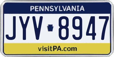 PA license plate JYV8947
