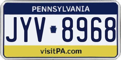 PA license plate JYV8968