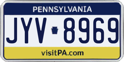 PA license plate JYV8969