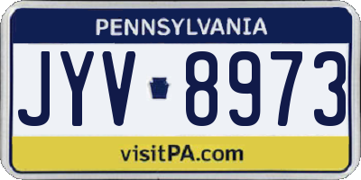 PA license plate JYV8973