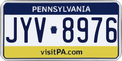 PA license plate JYV8976