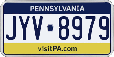 PA license plate JYV8979