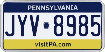 PA license plate JYV8985