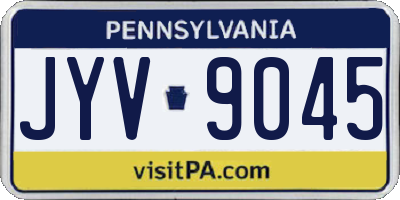 PA license plate JYV9045