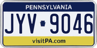 PA license plate JYV9046