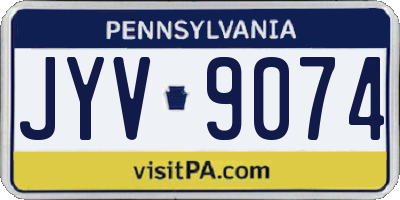 PA license plate JYV9074