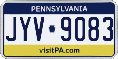 PA license plate JYV9083
