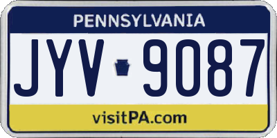 PA license plate JYV9087