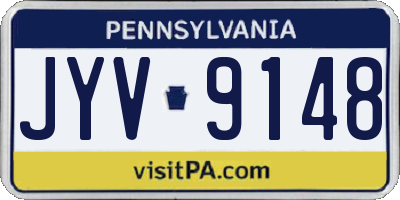 PA license plate JYV9148