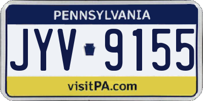 PA license plate JYV9155