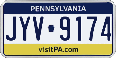 PA license plate JYV9174