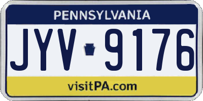 PA license plate JYV9176